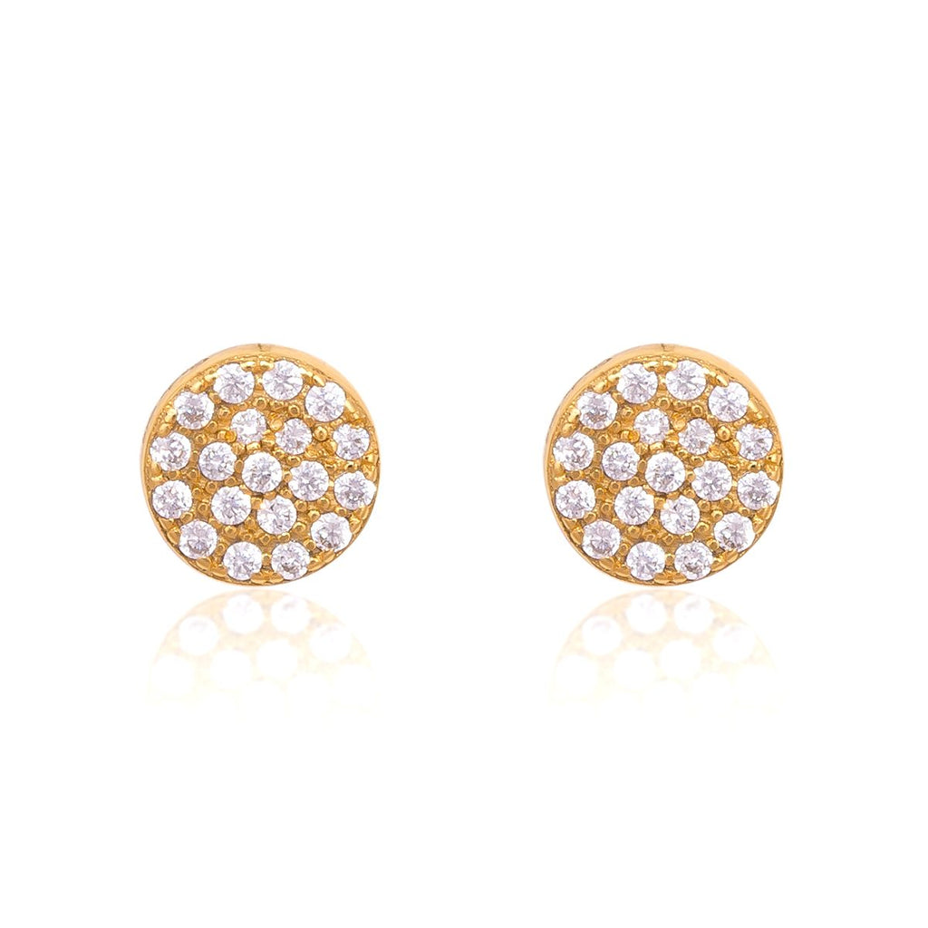 Chlloe Mini Crystal Disc Stud Earrings