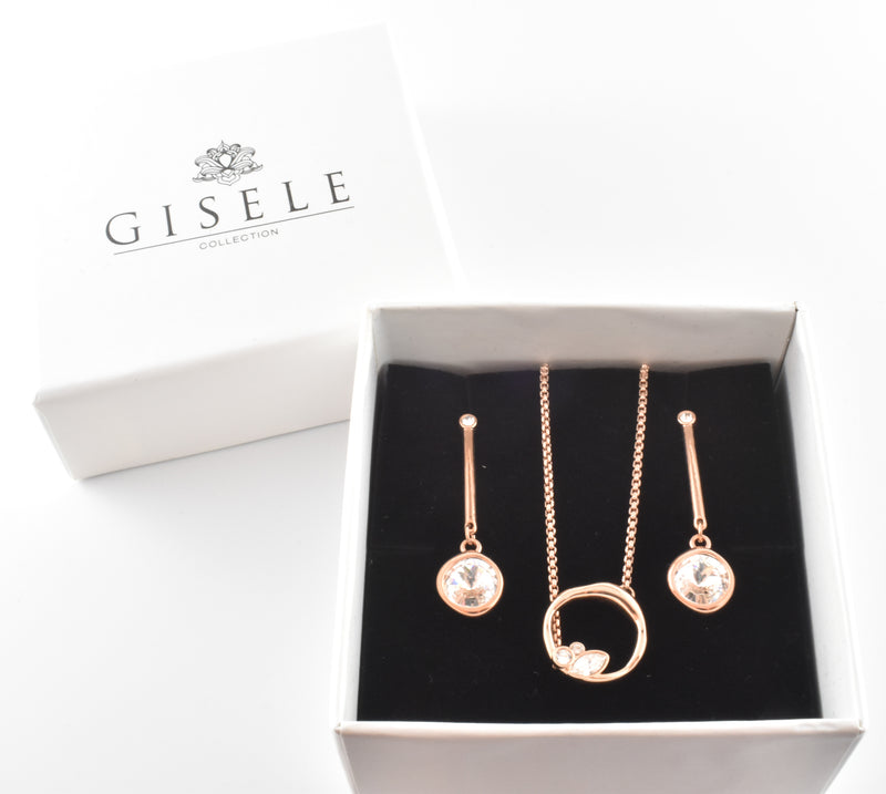 Caroline Crystal Drop Earrings & Bracelet Gift Set