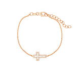 Emily Pearl & Crystal Cross Bracelet