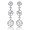 Joanne Triple Crystal Drop Earrings - Gisele Collection