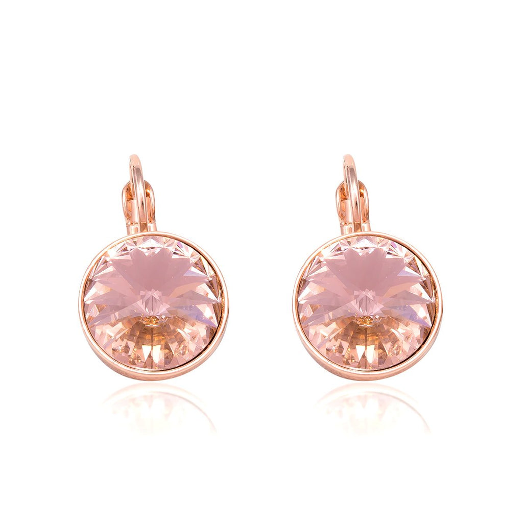 Katrina Rose Gold Crystal Drop Earrings