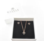 Ella Love Heart Earrings & Chain Necklace Gift Set