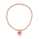 Miss G Beaded Bracelet with Mini Heart Pendant