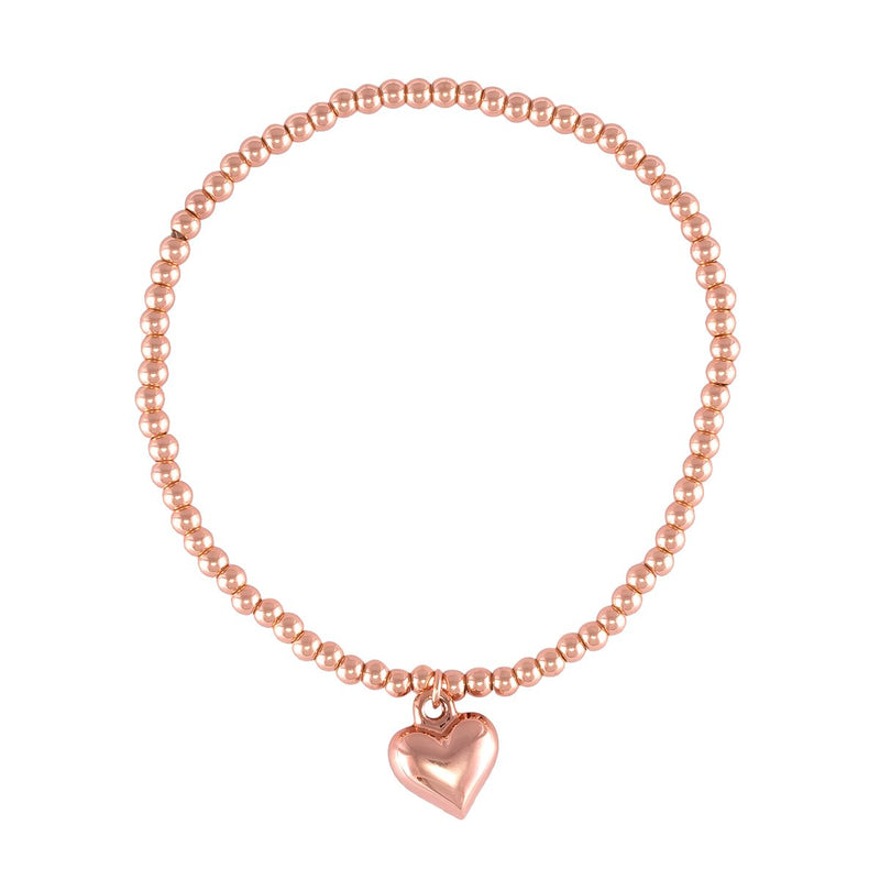 Miss G Beaded Bracelet with Mini Heart Pendant