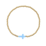 Eve Beaded Bracelet with Blue Opalite Cross