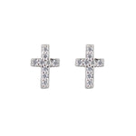 Gracie Mini Crystal Cross Stud Earrings