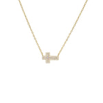 Emily Pearl Side Cross Necklace