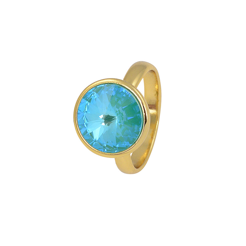Katrina Turquoise Crystal Ring