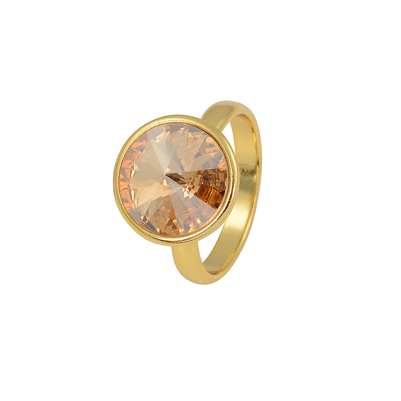 Katrina Gold Crystal Ring