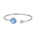 Katrina Blue Crystal Bangle - Gisele Collection