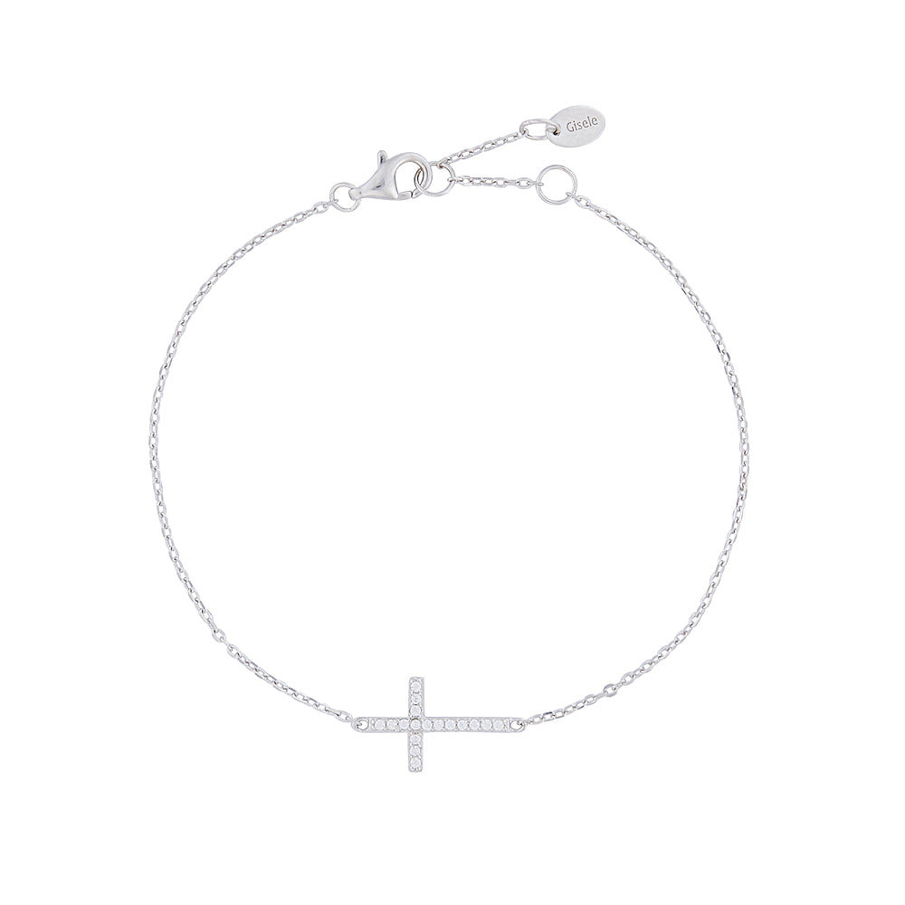 Gracie Side Cross Chain Bracelet