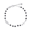 Alessia Black Crystal Rosary Bracelet
