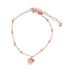 Valentine Chain Bracelet with Heart Pendant