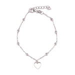 Valentine Chain Bracelet with Heart Pendant