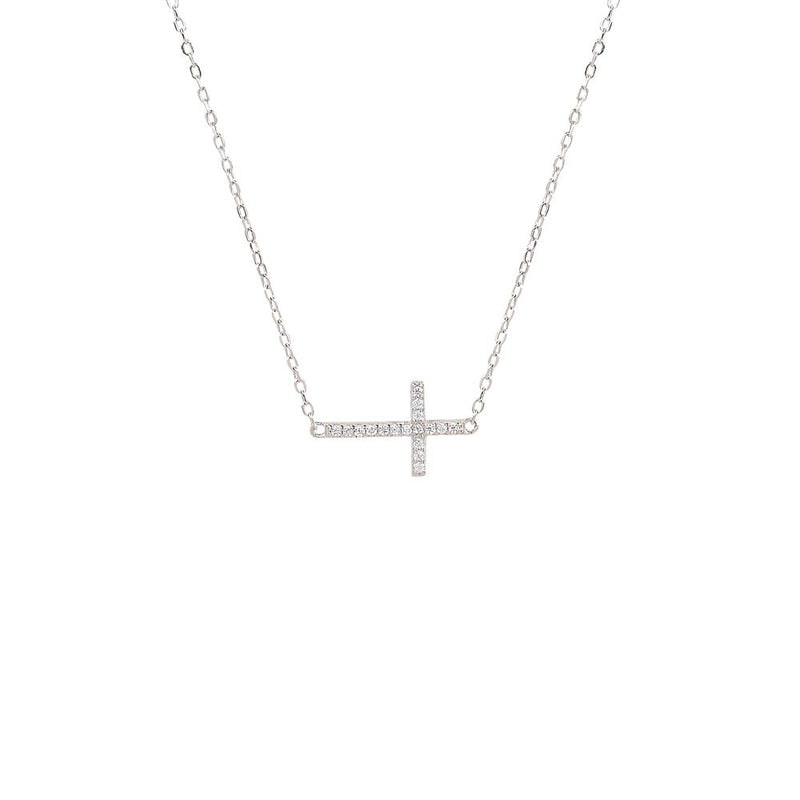 Gracie Side Cross Necklace